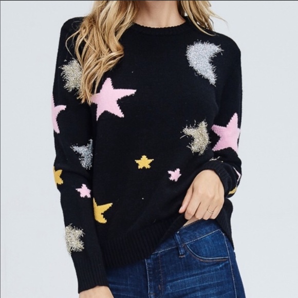 Sweaters - ❤️Super Soft Sparkly Moon 🌙 & Stars ⭐️ Sweater!
